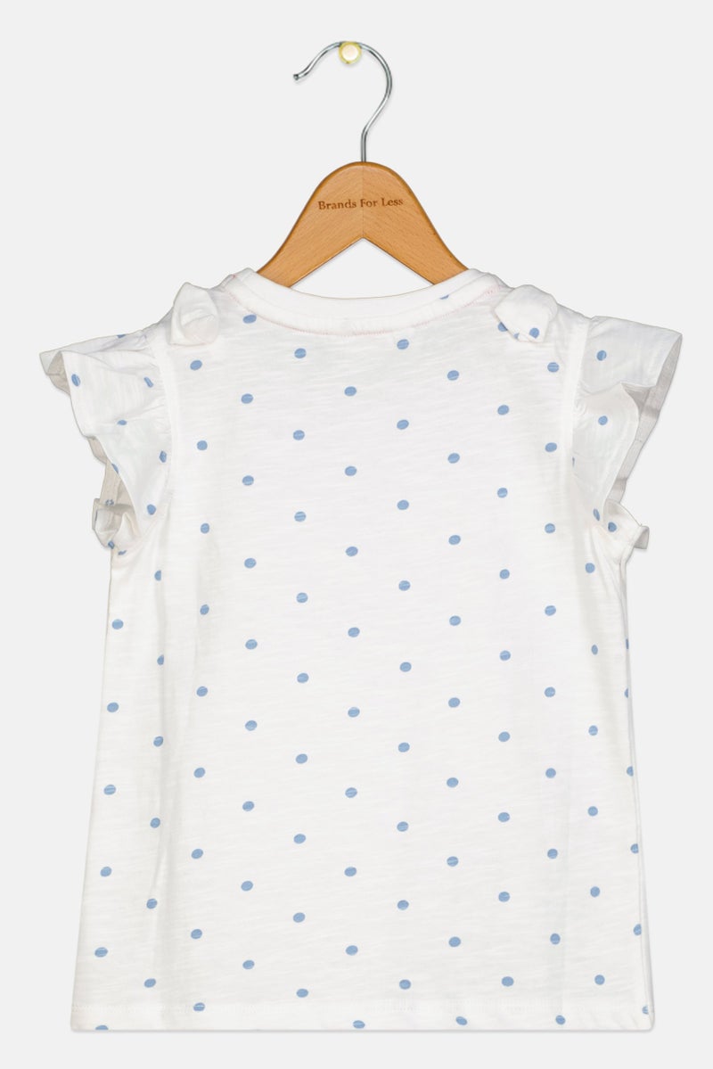 Hamleys Toddlers Girl Embroidered Short Sleeve Tops, Multicolor - Image 2